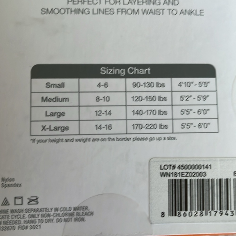 NWT Warners Easy Smoothing Black Opaque Shaping Tights in size L - Picture 3 of 4